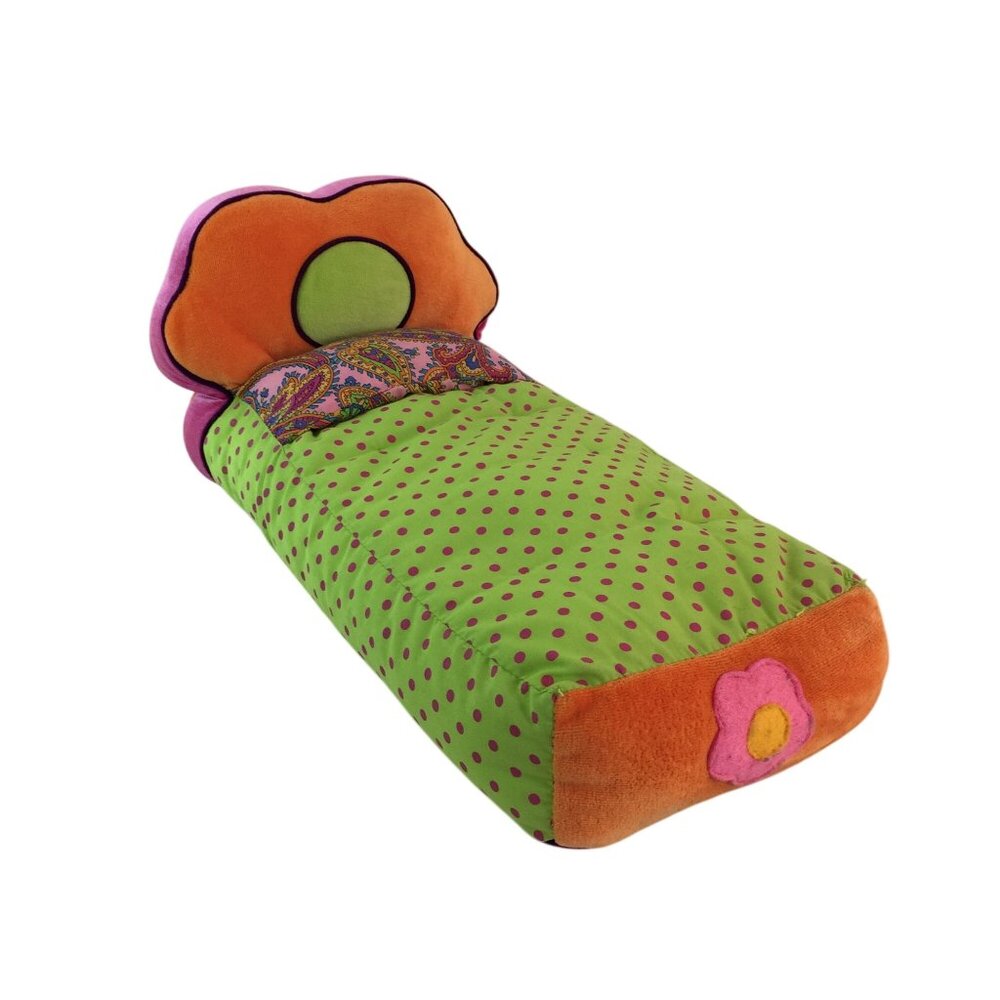 Groovy‎ Girls Plush Bed Green Polka Dots for Dolls by Manhattan Toys